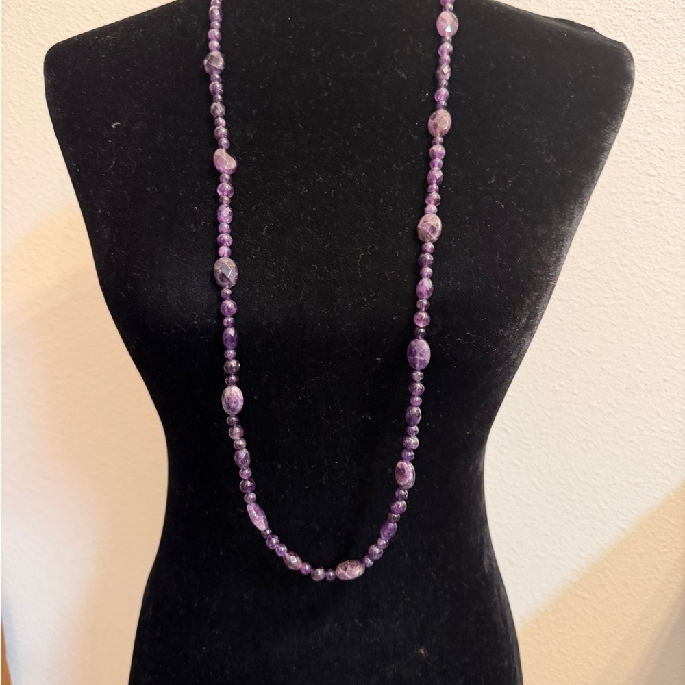 J King Desert Rose Amethyst Necklace 925 Sterling Silver 87.4g